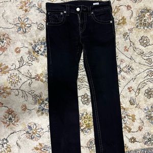true religion size 29 straight flap low rise skinny jeans